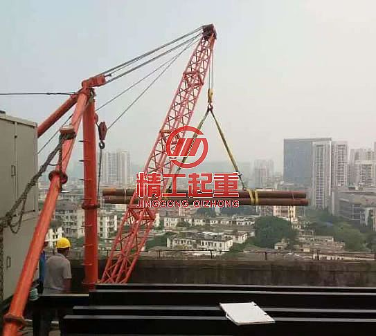 桅杆式起重机设备吊装，空调吊装，钢材吊装，工字钢，钢结构吊装